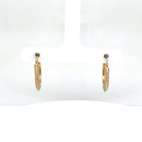  14kt Yellow Gold Greek Style Huggie Earrings