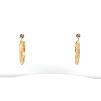  14kt Yellow Gold Greek Style Huggie Earrings