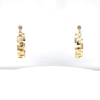  14kt Yellow Gold Greek Style Huggie Earrings