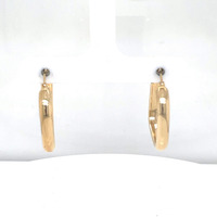  14kt Yellow Gold Square Hoop Earrings