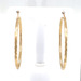  14kt Yellow Gold Diamond Cut Hoop Earrings