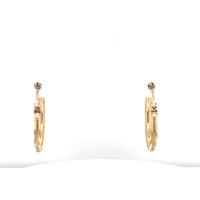 14kt Yellow Gold 1.40g Diamond Cut Huggie Earrings, .75"