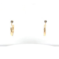  14kt Yellow Gold Diamond Cut Huggie Earrings