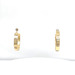 14k Yellow Gold Love Screw Huggie Earrings