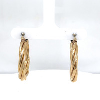 14kt Yellow Gold Twisted Hoop Earrings