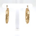 14kt Yellow Gold Diamond Cut Hoop Earrings