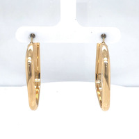 14kt Yellow Gold Square Hoop Earrings