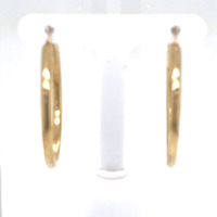  14kt Yellow Gold Halo Hoop Earrings