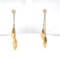   14kt Yellow Gold Twisted Dangle Earrings