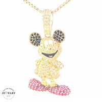  14KT Mickey Mouse Pendant Yellow Gold 20mm (CHAIN IS NOT INCLUDED)