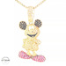  14KT Mickey Mouse Pendant Yellow Gold 20mm (CHAIN IS NOT INCLUDED)