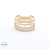 14KT Layered Ring Yellow Gold, Size 7