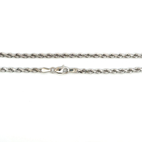  10kt White Gold 3mm Rope Chain 