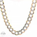 14k Two-Tone Diamond Cut Curb Link Chain
