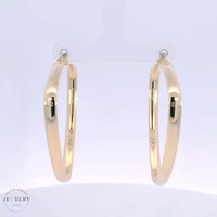  14k Triangle Shaped Hoop Earrings