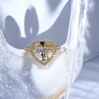 14Kt Sweet 15 Ring w/CZs