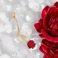  14Kt Stemmed Rose Pendant