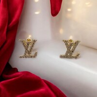 14Kt Fashion Letter CZ Earrings