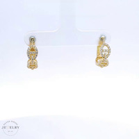  14k Infinity Huggies Earrings