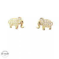 Elephant Studs 14KT Yellow Gold 10mm