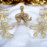 14Kt Elephant Pendant 