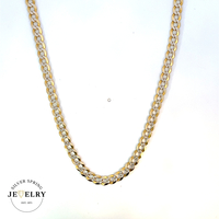  14k Yellow Gold Two-Tone Curb Link Chain