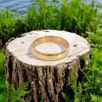  14Kt Beveled Edge 5 MM Band Ring