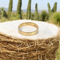 14kT Milgrain 4mm Band Ring