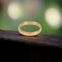  14Kt Milgrain 4mm Band Ring