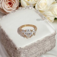 14Kt CZ Engagement Ring