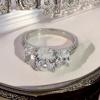 14Kt CZ Engagement Ring