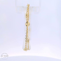  14k Rolo Link Bracelet with Charms