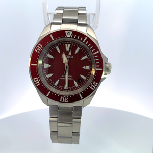  SEIKO Prospex Sea Samurai SRPL11K1 Automatic Red Dial Date Display Diver Watch