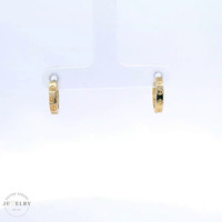  14k Yellow Gold Fashion Huggies Earrings