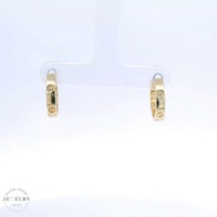  14k Yellow Gold Fashion Huggies Earrings