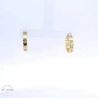 14k Yellow Gold Fashion Huggies Earrings