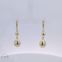  14K Dangled Bead Earrings