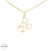 14KT Mickey Mouse Pendant Yellow Gold (CHAIN IS NOT INCLUDED)