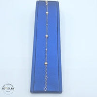 14KT Cable Heart Link Two Tone 7 Inches