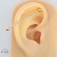 Barbell Piercing 14KT Yellow Gold