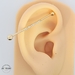 Barbell Piercing 14KT Yellow Gold