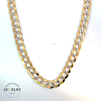  14k Yellow Gold Two-Tone Curb Link Chain