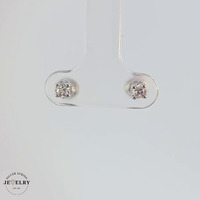 14KT White Gold Studs 