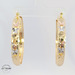 14KT Tricolor Butterfly Hoops