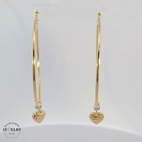 14KT Yellow Gold Dangle Hoops