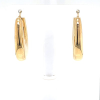  14k Yellow Gold Fashion Hoop Earrings