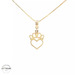 14KT Crown Heart Pendant Yellow Gold (CHAIN IS NOT INCLUDED)