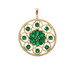 Exquisite EFFY Emerald & Diamond Necklace Pendant