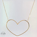 14KT Cable Link Heart Necklace