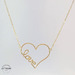 14KT Cable Link Heart Necklace